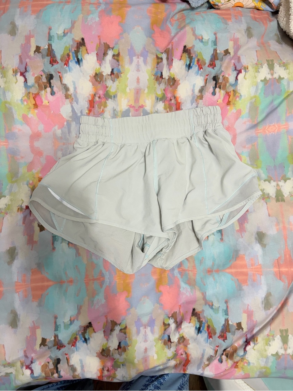 lululemon athletica Light Mint Layered Running Shorts